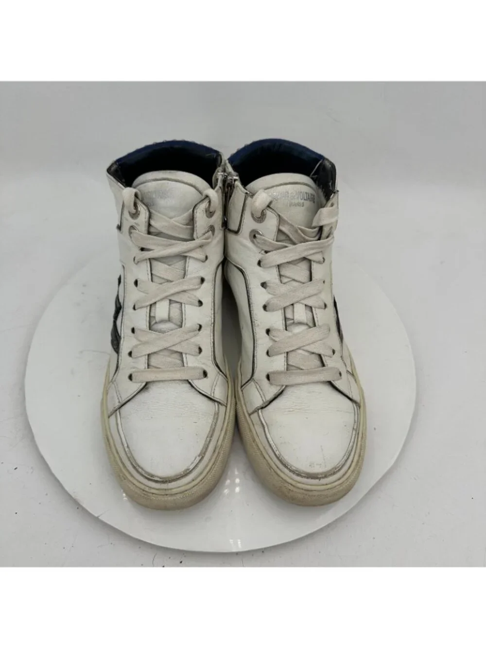 Zadig & Voltaire ZV1747 Women Size 39 US 9 White Leather flora Lightning Shoes - Picture 3 of 13